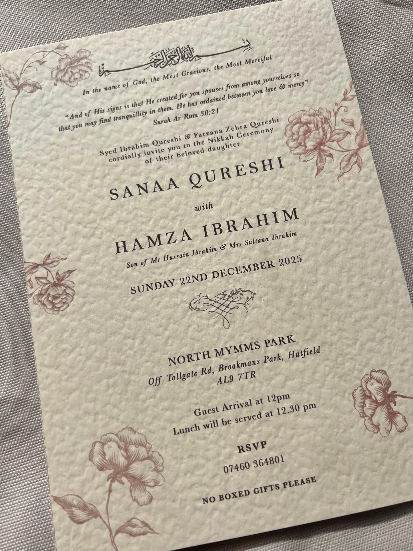 Islamic Muslim Nikkah Wedding Invitation invites invite