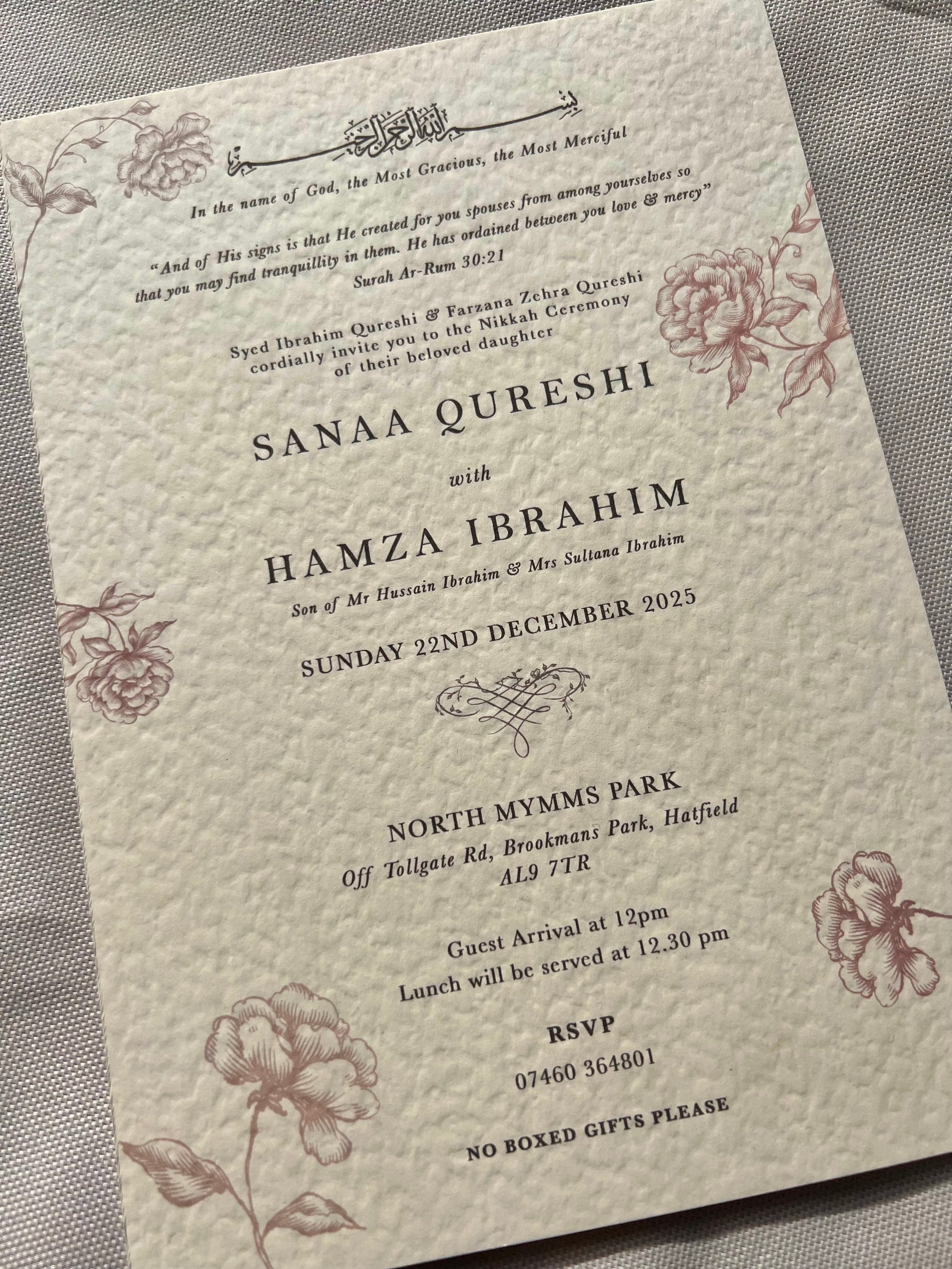 Islamic Muslim Nikkah Wedding Invitation invites invite