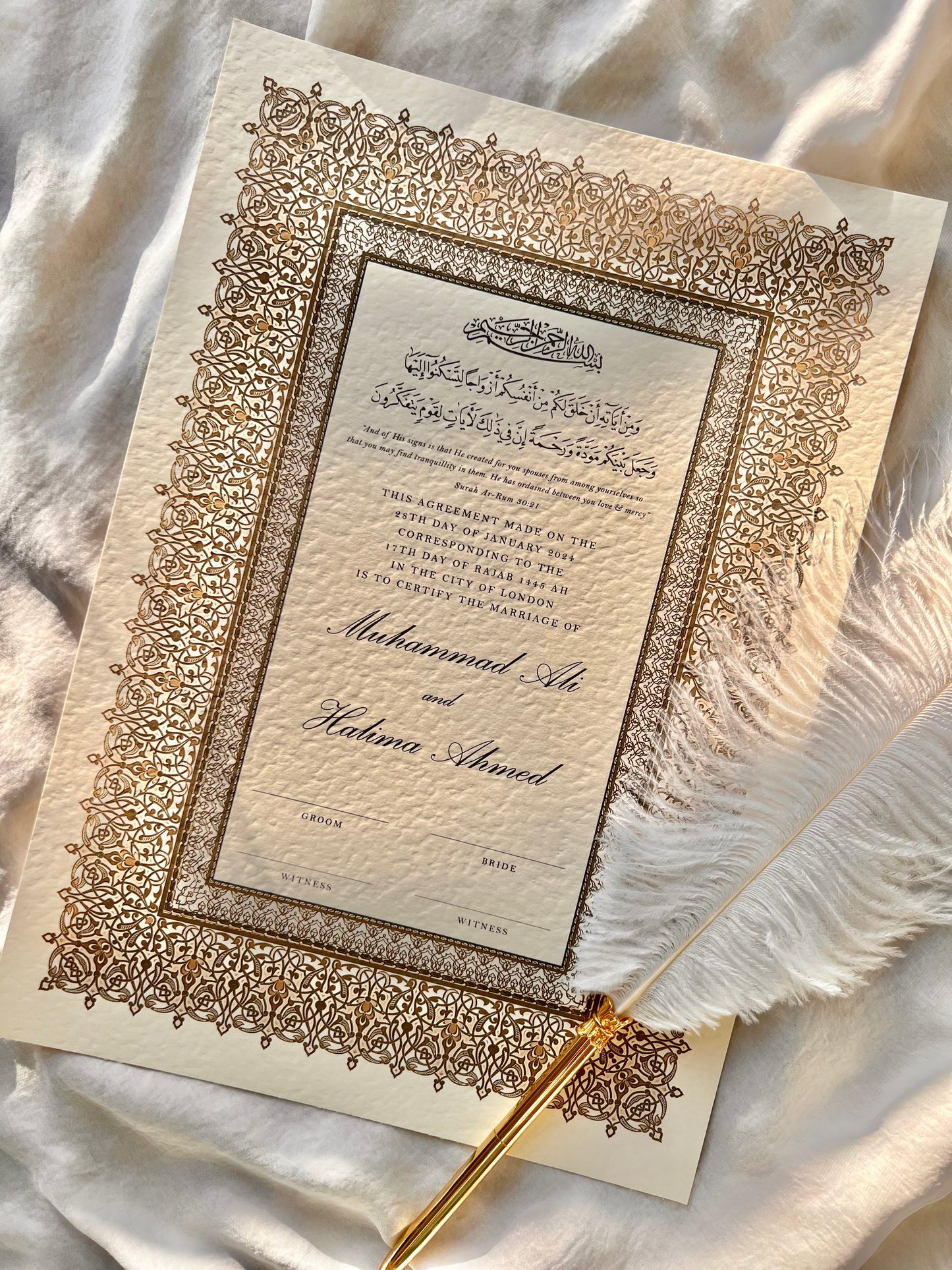 Nikkah Nama Certificate