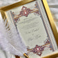 Personalised Luxury Nikkah Certificate - Sukoon (Maroon)