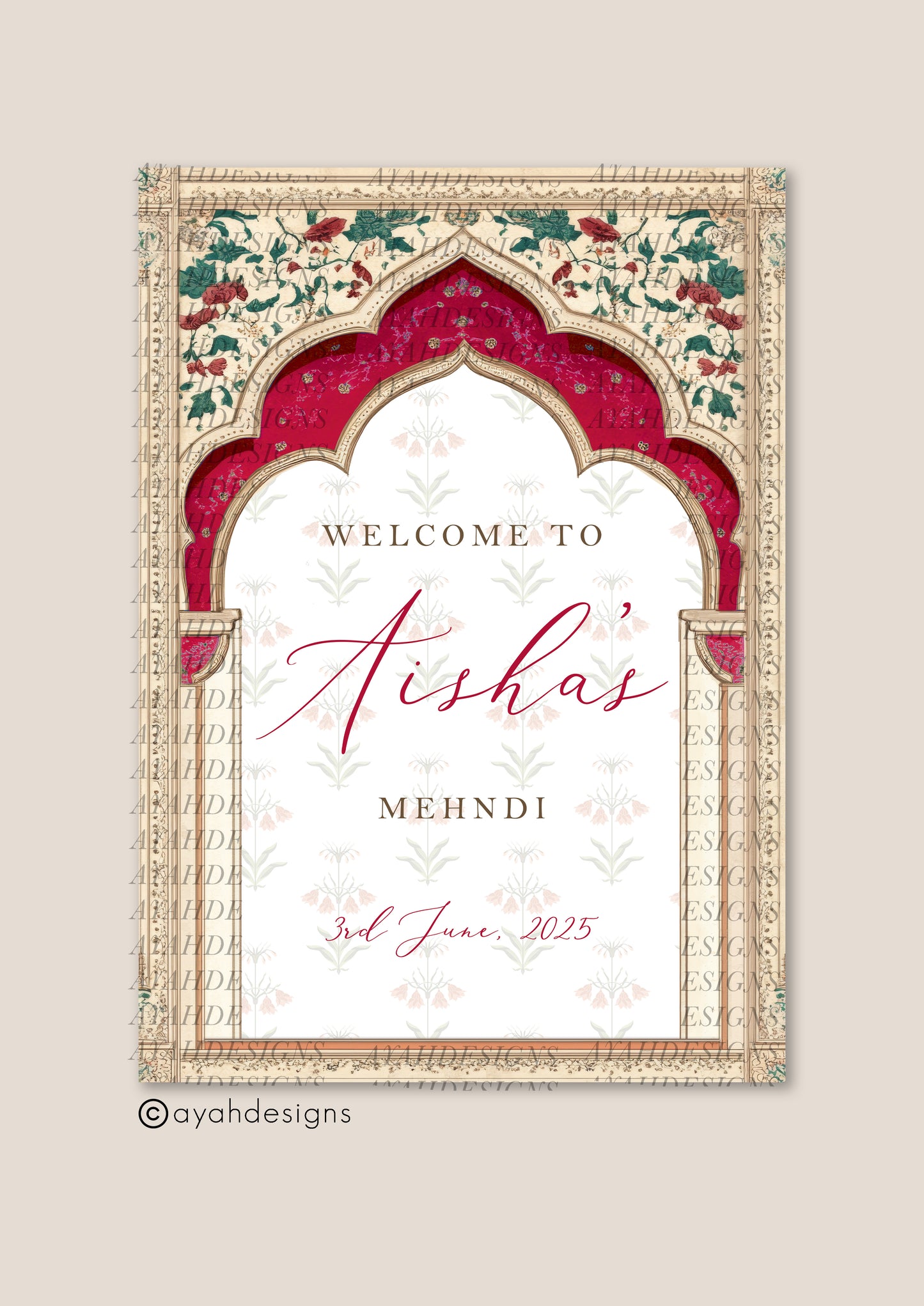 Dholki Welcome Signs, Mehndi Welcome Sign, Sangeet Welcome Sign, Mughal Art, Mughal Welcome Sign, Colourful Welcome Sign, Muslim Dholki, Dholki Decor signs, Dholki Night Signs, Dholak Night sign