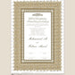 Personalised Luxury Nikkah Certificate - Juman