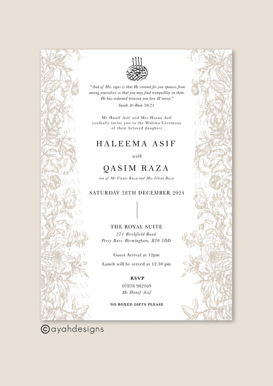 Wedding Invitation - Naya