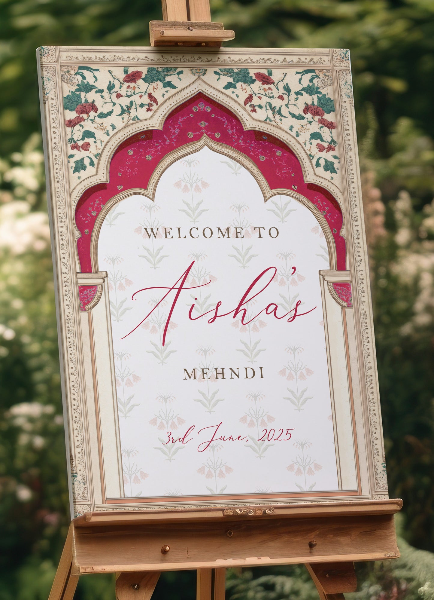 Mehndi Welcome Sign - Asma