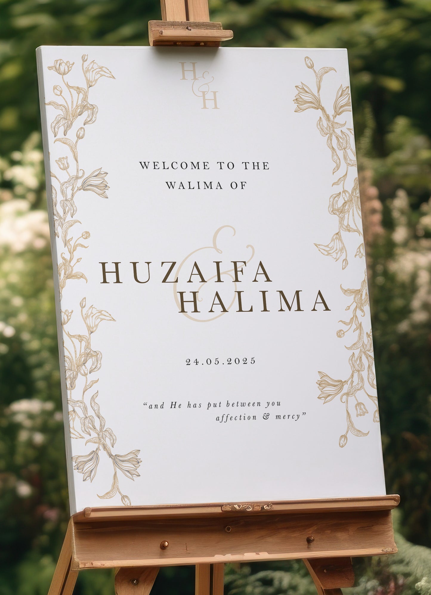 Walima Welcome Sign - Arwa