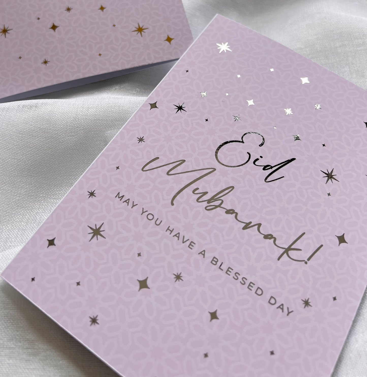 Luxury Lilac Eid Cards - Foiled (Pack of 4)