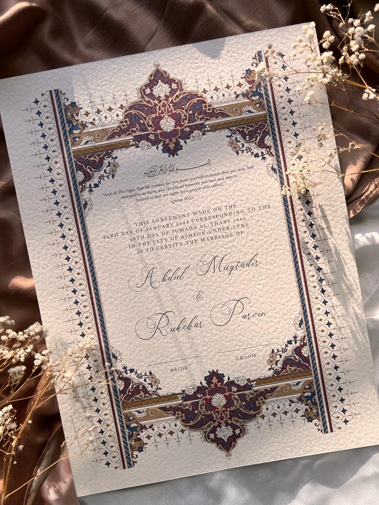 nikah nama certificate