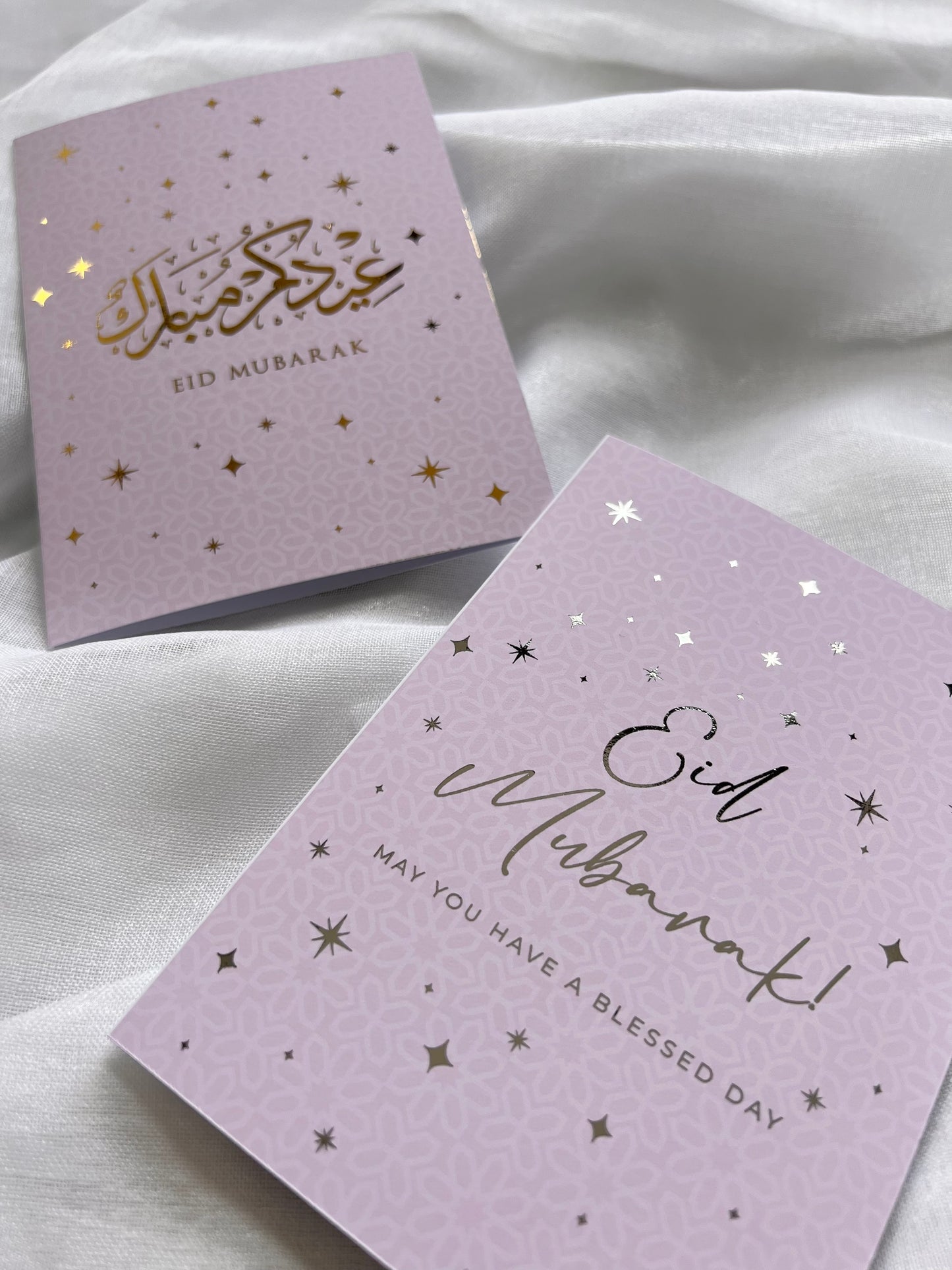 Luxury Lilac Eid Cards - Foiled (Pack of 4)